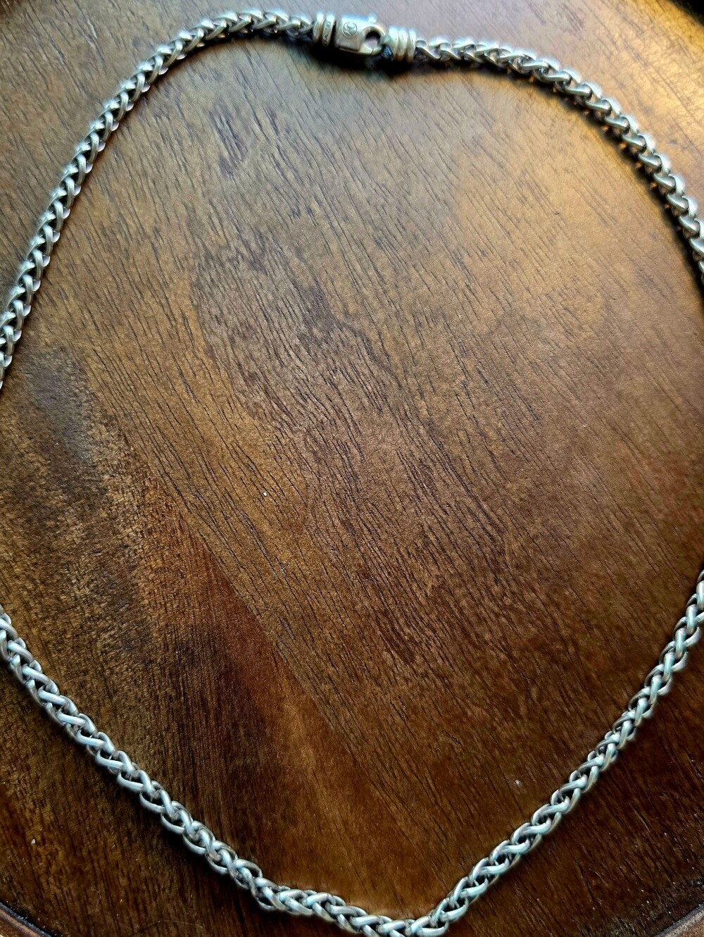 David Yurman Sterling Silver Wheat Chain Necklace - Silver